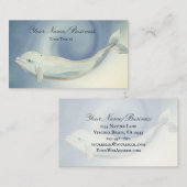 Mooie Waterverf Beluga walvisvaart Visitekaartje (Voorkant / Achterkant)