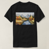 Mooie Waterverf, berglandschap T-shirt (Design voorkant)
