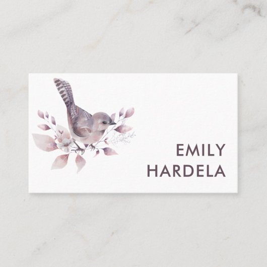 Mooie Waterverf Bird Professional Visitekaartje (Voorkant)