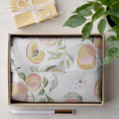 Mooie Waterverf Bladrijke Perzik Botanisch Tissuepapier (Geschenk)