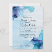 Mooie Waterverf Blauw Vrijgezellenfeest Uitnodigen Kaart (Voorkant)