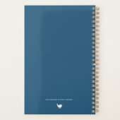 Mooie waterverf blauwe bloemige gepersonaliseerde planner (Achterkant)