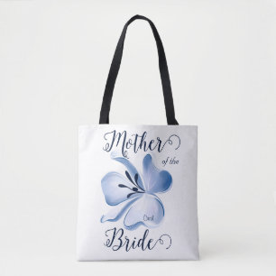 Mooie Waterverf Blauwe Bloemmoeder van Bride Tote Bag