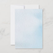 Mooie Waterverf Blauwe en Cyaan RSVP-Kaart Kaart (Achterkant)