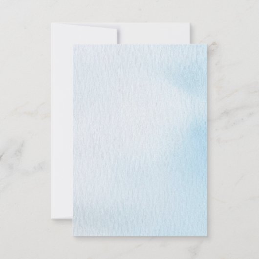 Mooie Waterverf Blauwe en Cyaan RSVP-Kaart Kaart (Achterkant)