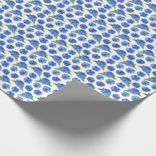 Mooie waterverf blauwe korenbloemen cadeaupapier