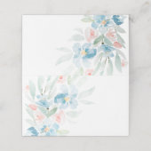 Mooie waterverf bloedige rozen en blauwe bloemen plaatskaartje (Buitenkant ongevouwen)