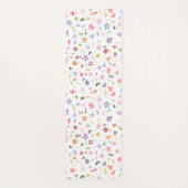 Mooie waterverf bloeiende bloemen aangepaste naam yogamat (Achterkant)