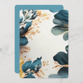 Mooie waterverf bloem kaart (Voorkant / Achterkant)