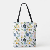 Mooie Waterverf Bloem Rozen Naadloos Patroon Tote Bag (Achterkant)