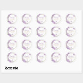 Mooie Waterverf Bloem Vlinder Meisje Baby Shower  Ronde Sticker (Vel)