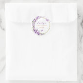 Mooie Waterverf Bloem Vlinder Meisje Baby Shower  Ronde Sticker (Tas)