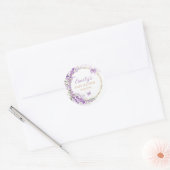 Mooie Waterverf Bloem Vlinder Meisje Baby Shower  Ronde Sticker (Envelop)