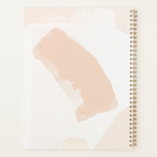 Mooie waterverf bloemboeket planner (Achterkant)