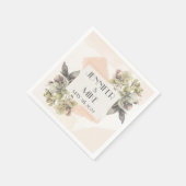 Mooie waterverf bloemboeket servet (Hoek)