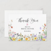 Mooie waterverf bloemen bedankkaart (Voorkant / Achterkant)