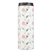 Mooie Waterverf Bloemen Blush Roze Thermosbeker (Achterkant)