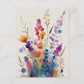 Mooie Waterverf bloemen Briefkaart (Voorkant)