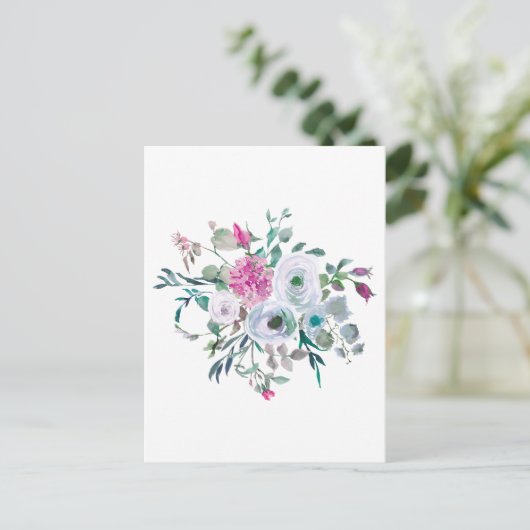 Mooie Waterverf bloemen Briefkaart (Staand voorkant)