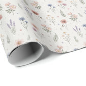 Mooie waterverf bloemen cadeaupapier (Rol Hoek)