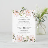 Mooie Waterverf bloemen Elegant Wedding Kaart (Staand voorkant)