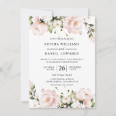 Mooie Waterverf bloemen Elegant Wedding Kaart (Voorkant)