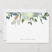 Mooie Waterverf Bloemen en groen bruiloft Save The Date (Achterkant)