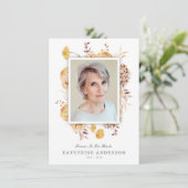 Mooie Waterverf bloemen Memorial Fotokaart Kaart (Staand voorkant)