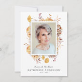 Mooie Waterverf bloemen Memorial Fotokaart Kaart (Voorkant)