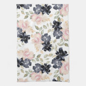 mooie waterverf bloemen origineel theedoek (Verticaal)