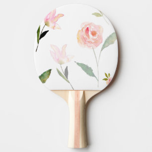 Mooie Waterverf Bloemen Tafeltennisbatje