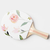 Mooie Waterverf Bloemen Tafeltennisbatje (Zijkant)
