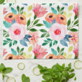 Mooie waterverf bloemen theedoek (Gevouwen)