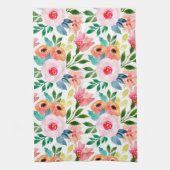 Mooie waterverf bloemen theedoek (Verticaal)