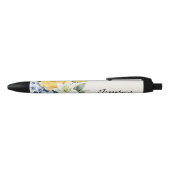 Mooie waterverf bloemenaangepaste naam zwarte inkt pen (Bovenkant)