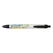 Mooie waterverf bloemenaangepaste naam zwarte inkt pen (Achterkant)