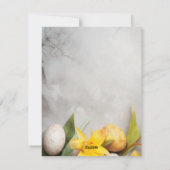 Mooie Waterverf bloemenei Happy Easter Feestdagenkaart (Achterkant)