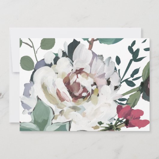 Mooie Waterverf Bloemenfoto Save The Date (Achterkant)