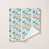 Mooie waterverf bloemenmotief Vrouwelijk Blauw Bad Handdoek (Wasdoekje)