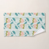 Mooie waterverf bloemenmotief Vrouwelijk Blauw Bad Handdoek (Handdoek)