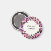 Mooie waterverf bloemenrand magneet (Voorkant / Achterkant)