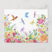 Mooie Waterverf bloementuin Briefkaart (Voorkant)