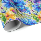 Mooie waterverf. Bloementuin Cadeaupapier (Rol Hoek)