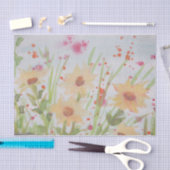Mooie waterverf bloemenweefsel papier (Craft)