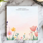 Mooie Waterverf Bloemenweide Persoonlijk Notitieblok
