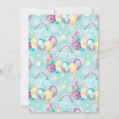 Mooie waterverf bloemige Paas Kuiken Baby Shower Kaart (Achterkant)