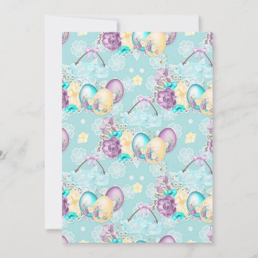 Mooie waterverf bloemige Paas Kuiken Baby Shower Kaart (Achterkant)