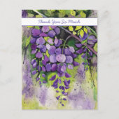 Mooie Waterverf Bloemkaarten van Wisteria Briefkaart (Voorkant)