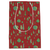 Mooie waterverf bomen medium cadeauzakje (Voorkant)