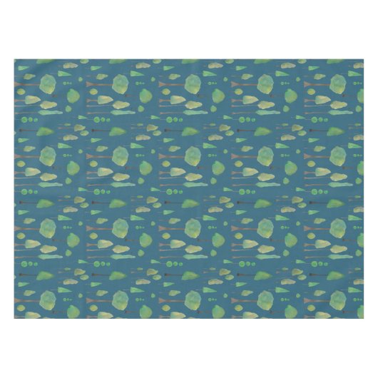 Mooie Waterverf bomen Tafelkleed (Voorkant (Horizontaal))